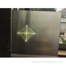 Clear prismatic polycarbonate panel for led lighting